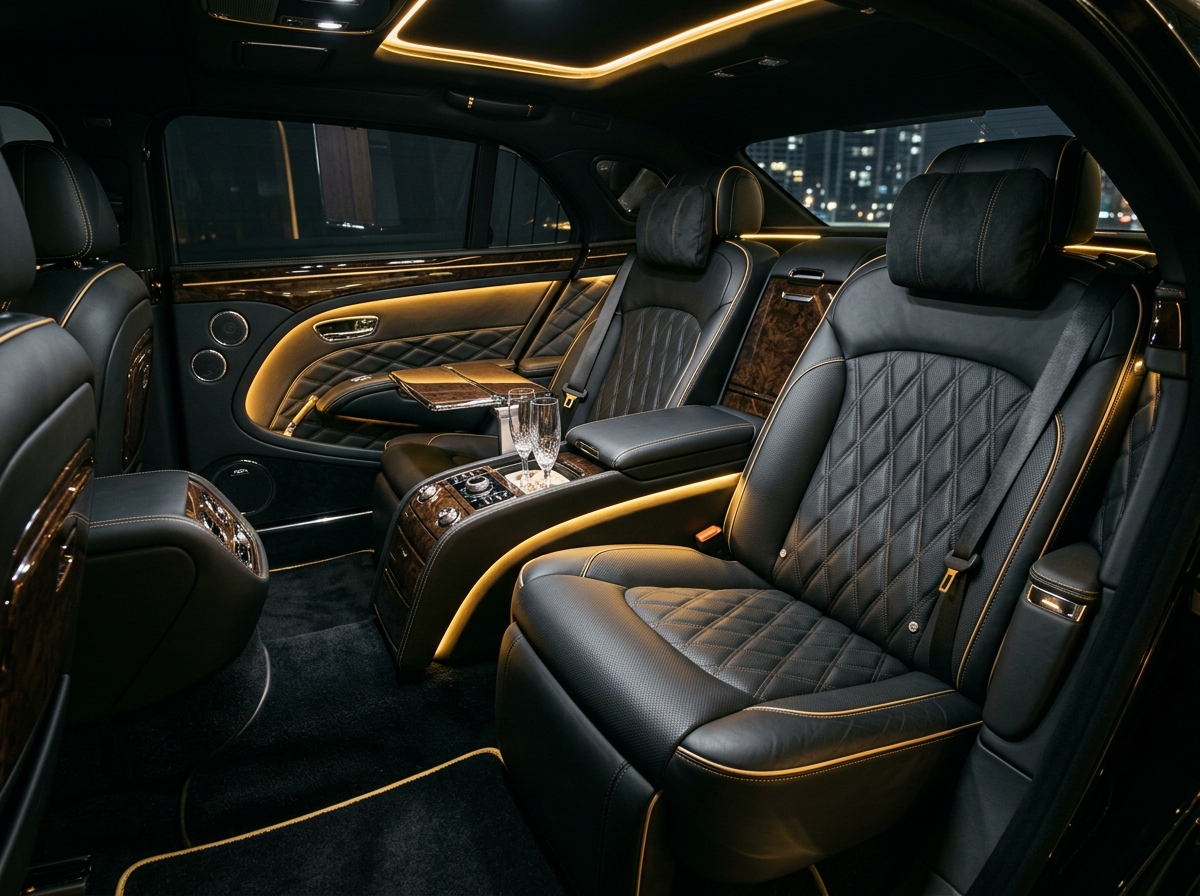 Executive Black Car Service Interior